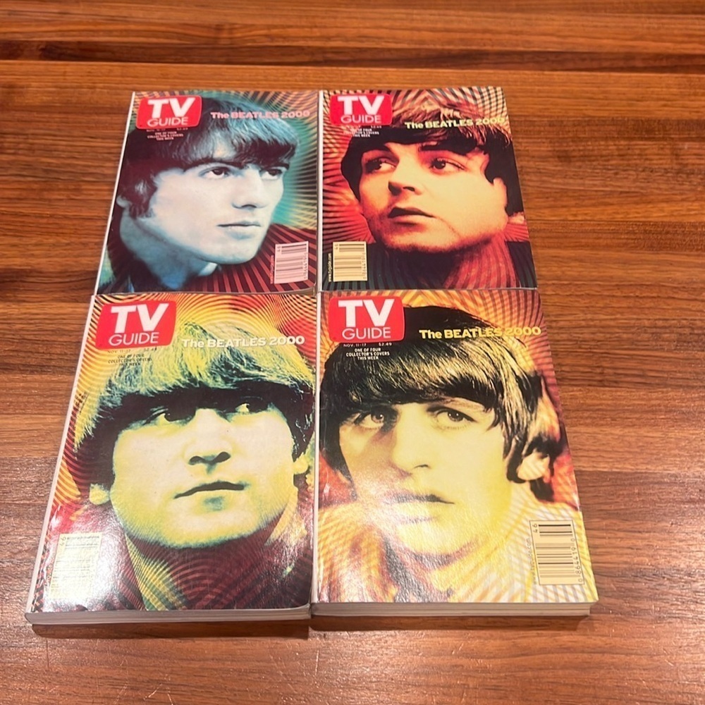 Vintage - Rare - The Beatles 2000 TV Guide collection- All 4